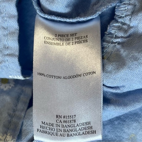 Penelope Mack Girls Daisy Button Down Sleeveless Shirt Size 6x - Picture 4 of 4